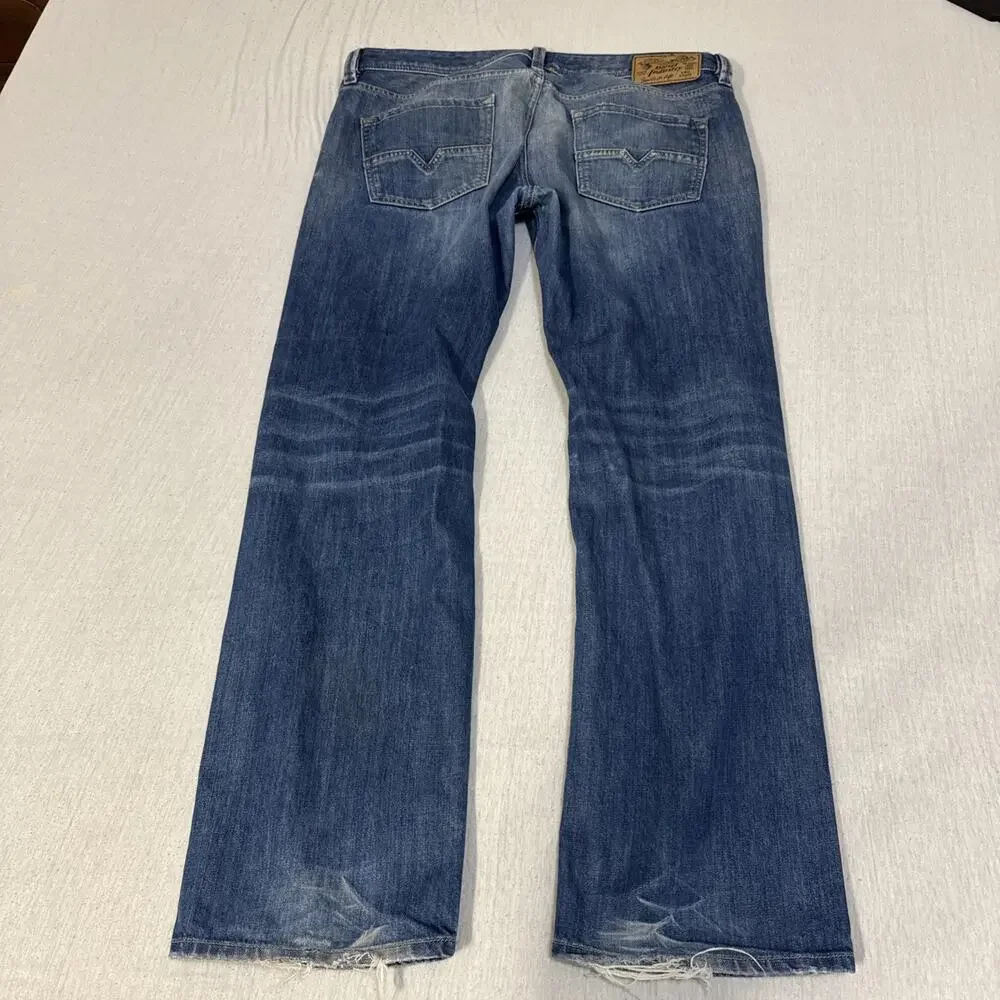 Diesel Larkee Mens 36x32 Regular Straight Blue Jeans Cowboy Western